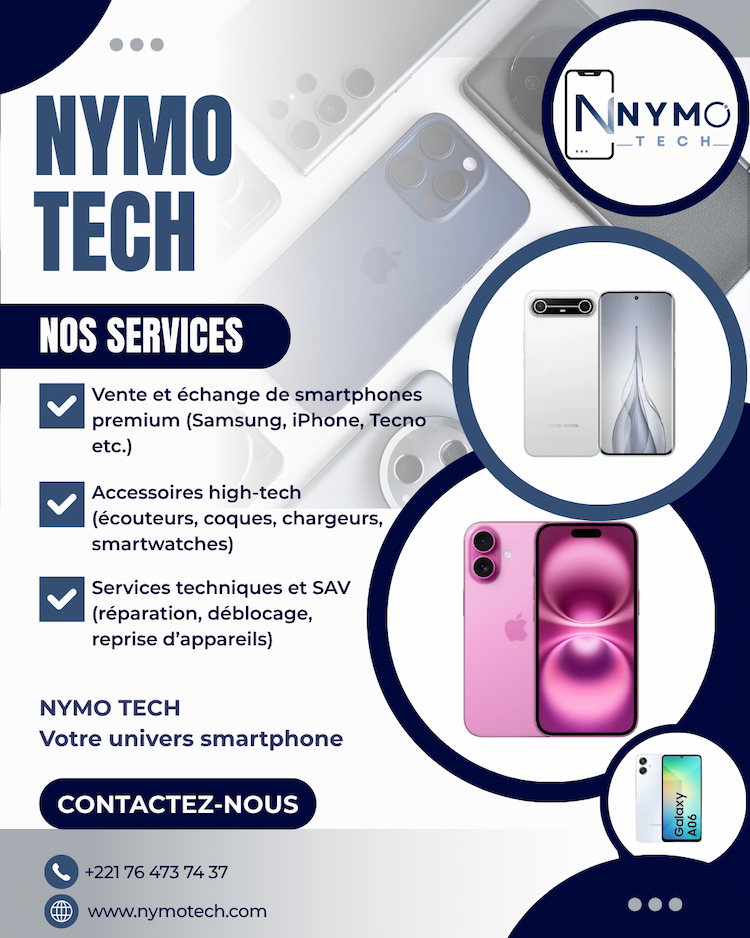 Nymo Tech - Nos services : vente de smartphones, accessoires, SAV